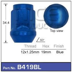 Wheel Nuts Blue pk100