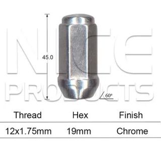 Wheel nuts pk100
