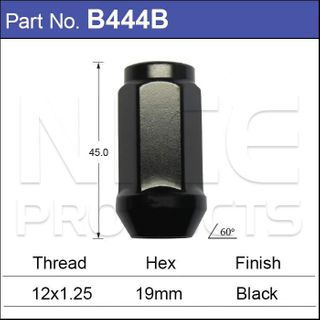Wheel Nuts pk50 Black