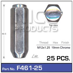 Chrome Nuts pk25