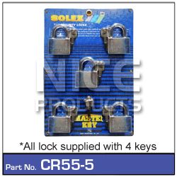 Padlock 55mm pk 5