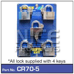 Padlock 70mm pk 5