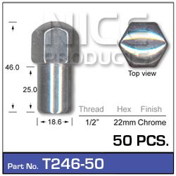Chrome Nuts pk50
