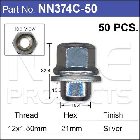 Wheel Nut Pk 50