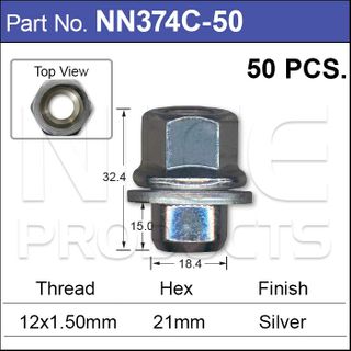 Wheel Nut Pk 50