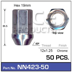 Wheel Nut Pkt 50