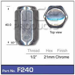 Chrome Nuts pk100