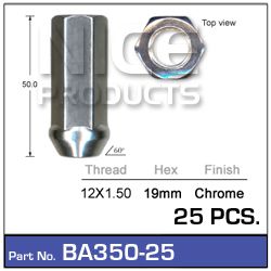 Chrome Nuts pk25