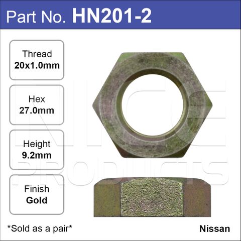 Hub Nuts Pair