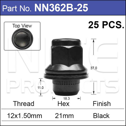 Wheel Nuts pk25