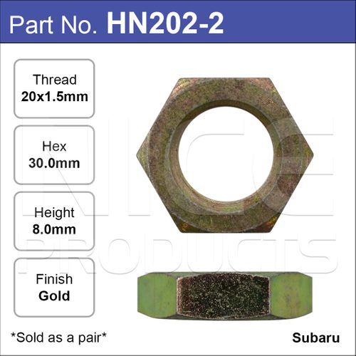 Hub Nuts Pair