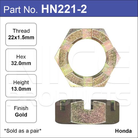 Hub Nuts Pair