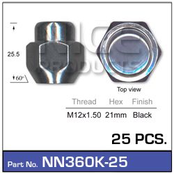 Wheel Nuts pk 25