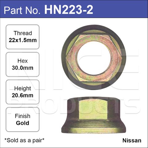 Hub Nuts Pair