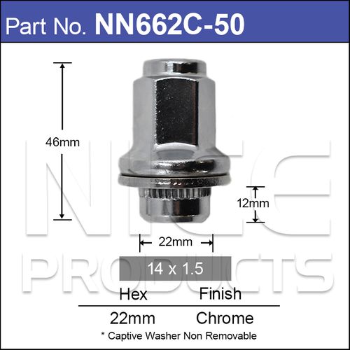 Wheel Nuts Pkt 50