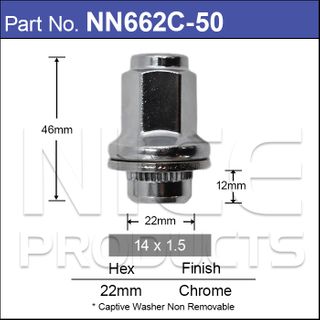Wheel Nuts Pkt 50