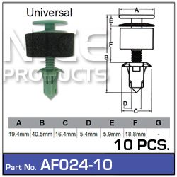 Fasteners Pkt of 10