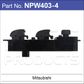 Mitsubishi Power Window Switch