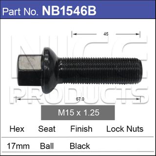 Wheel Bolt Black
