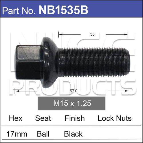 Wheel Bolt Black