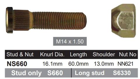 Wheel Stud & Nut
