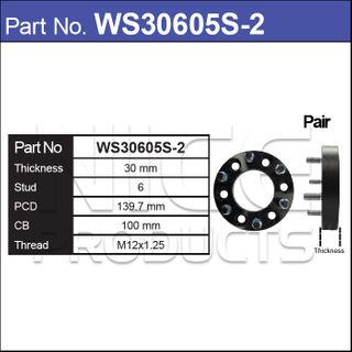 Wheel Spacers + Studs PAIR