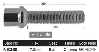 Ball Seat Bolt 60mm Thread