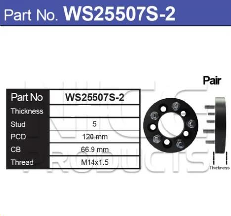 Wheel Spacers + Studs PAIR