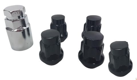 1/2 Black Locknuts  pk5