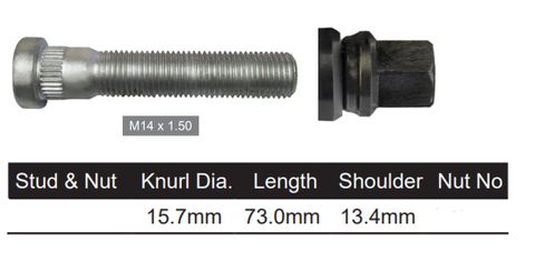 Wheel Stud and Nut