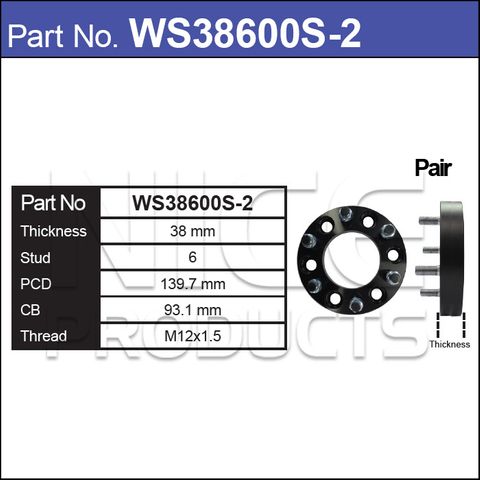 Wheel Spacers PAIR