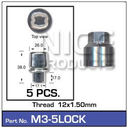 Lock Nuts (set of 5)