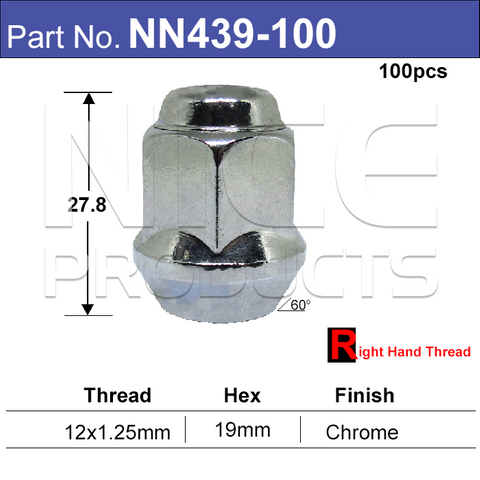 Wheel Nuts pk100