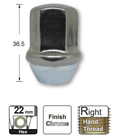 WheeL Nuts pk50