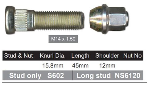 Wheel Stud & Nut