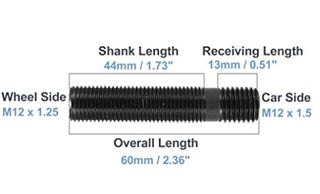 Wheel Stud Conversion 12x1.5 to 12x1.25