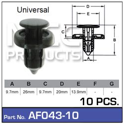 Fasteners Pkt 10