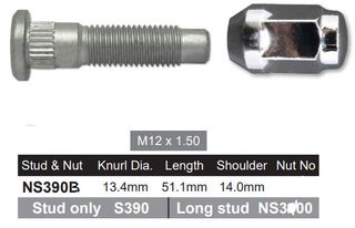 Wheel Stud &  Nut