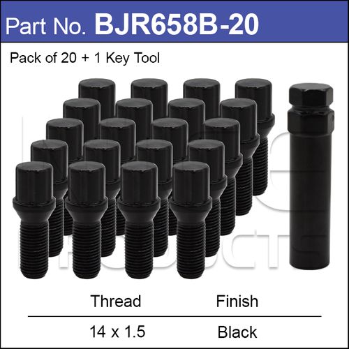 Tuner Bolts Black pk20