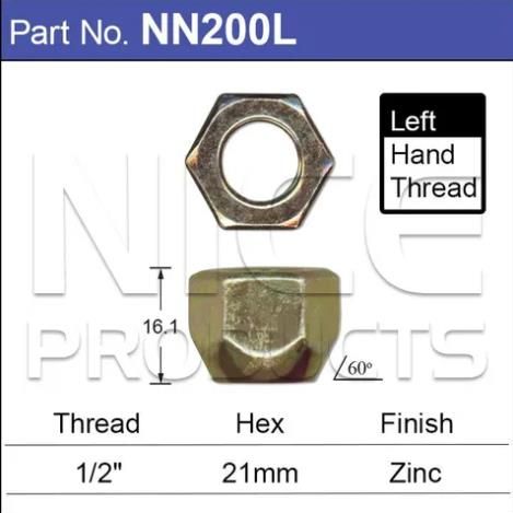 Wheel Nuts pk 25 1/2 UNF Left hand thread