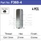 Chrome Nut pk4