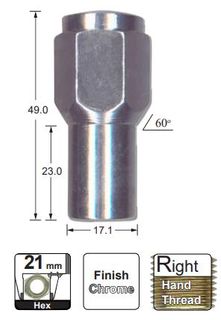 Chrome Nut pk25