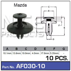 Fasteners Pkt 10