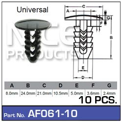 Fasteners Pkt 10