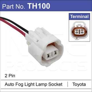 2 Pin Sumitomo Auto Fog Light Lamp Socket Reverse Radar Plug Female
