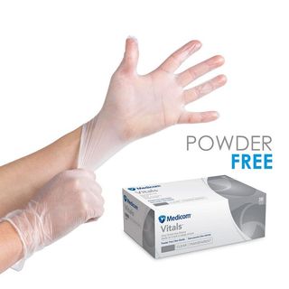 MEDICOM POWDER FREE CLEAR GLOVE L 100p/10