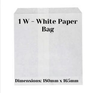 WHITE PAPER BAG 1W 500P (M) 500p/1