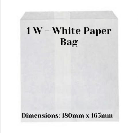 WHITE PAPER BAG 1W 500P (M) 500p/1
