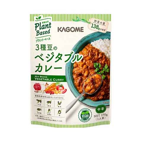 KGM CURRY VEGE 3 BEANS 180G/5