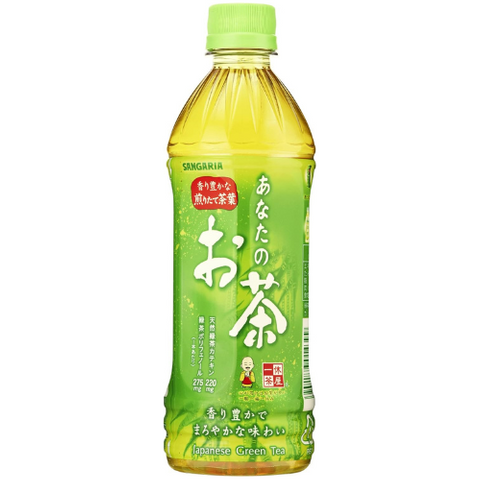 SNG GREEN TEA PET 500ML/24